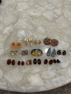 80s/90s Vintage Earrings Collection 15 pairs